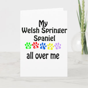 Welsh Springer Spanel Walks Design Feiertagskarte