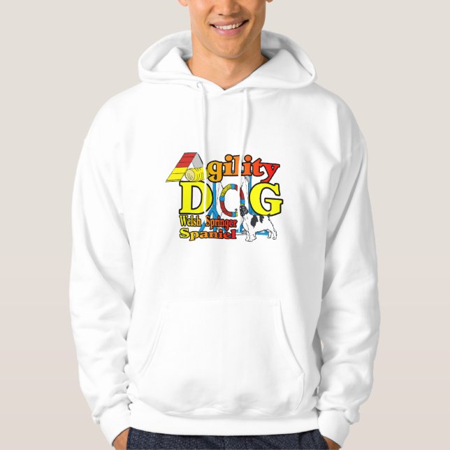 Welsh Springer Spaniel Agility Geschenke Hoodie (Vorderseite)