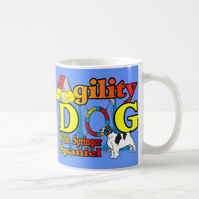 Welsh Springer Spaniel Agility Geschenke Kaffeetasse (Rechts)