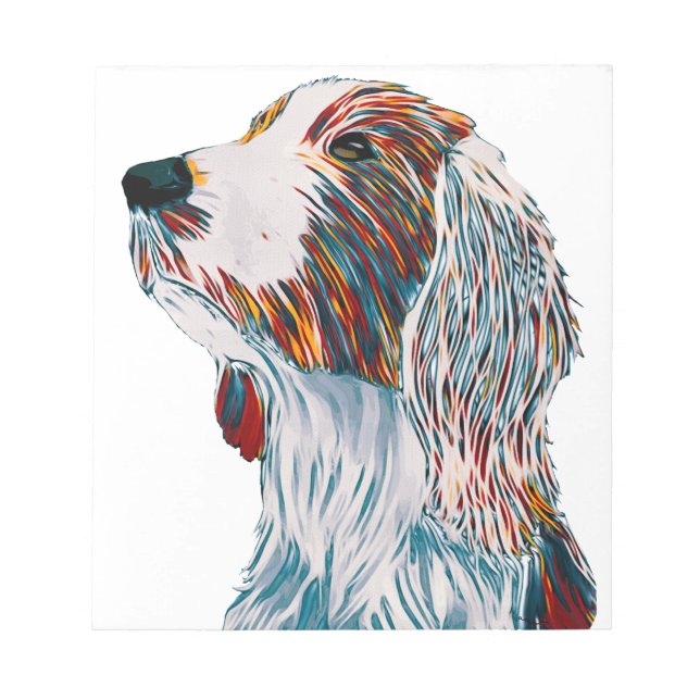 Welsh Springer Spaniel Art Notizblock (Vorderseite)