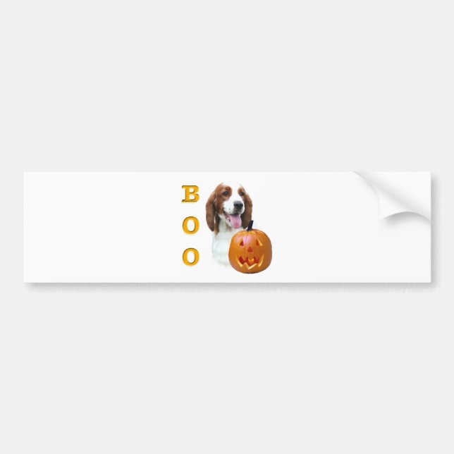 Welsh Springer Spaniel Boo Autoaufkleber (Vorne)