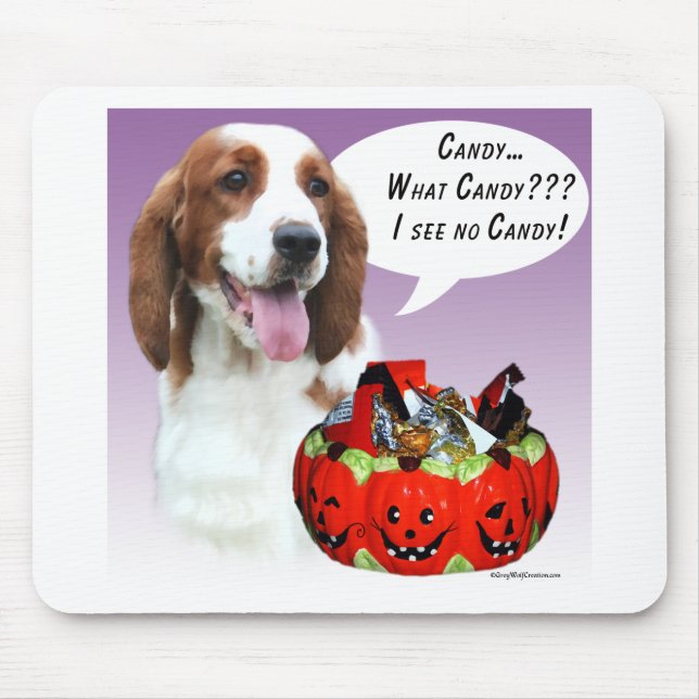 Welsh Springer Spaniel Halloween Candy Mousepad (Vorne)