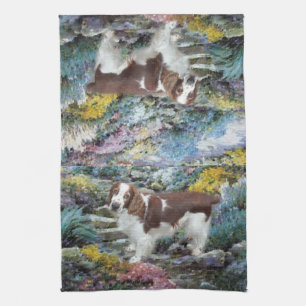 Welsh Springer Spaniel Kunstgeschenke Geschirrtuch