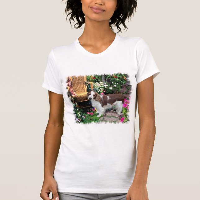 Welsh Springer Spaniel Kunstgeschenke T-Shirt (Vorderseite)