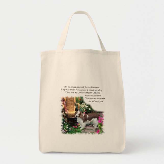 Welsh Springer Spaniel Kunstgeschenke Tragetasche (Vorne)
