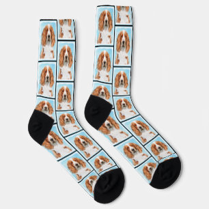 Welsh Springer Spaniel Malerei Original Dog Art Socken