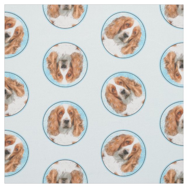 Welsh Springer Spaniel Malerei Original Dog Art Stoff (Muster)