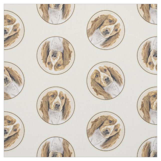 Welsh Springer Spaniel Malerei Original Dog Art Stoff (Muster)