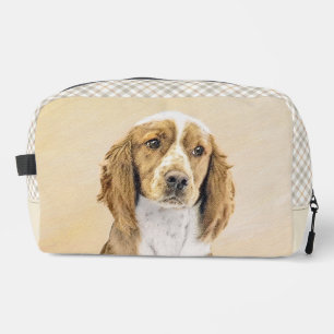 Welsh Springer Spaniel Malerei Original Dog Art Waschbeutel