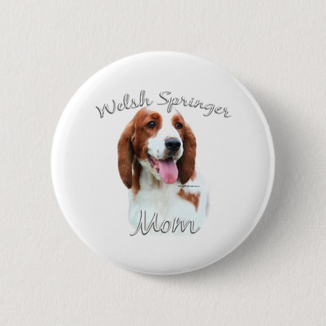 Welsh Springer Spaniel Mama 2 Button (Vorderseite)