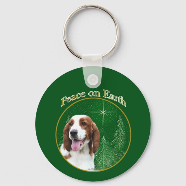 Welsh Springer Spaniel Peace Schlüsselanhänger (Vorderseite)