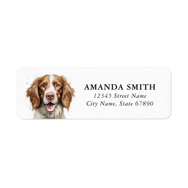 Welsh Springer Spaniel Rücksendeadressen-Aufkleber (Vorne)