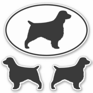 Welsh Springer Spaniel Silhouetten Vinyl Stickers Aufkleber