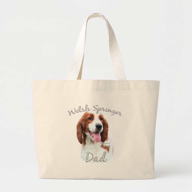 Welsh Springer Spaniel Vater 2 Jumbo Stoffbeutel (Vorne)