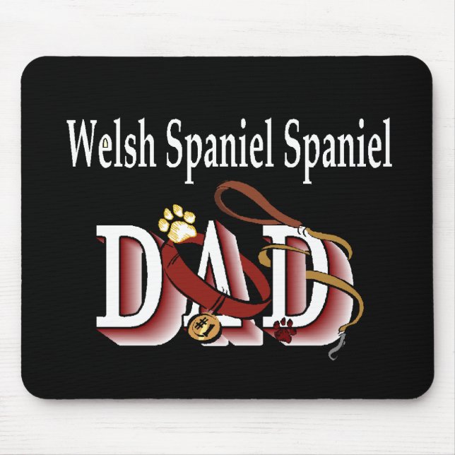 Welsh Springer Spaniel Vater Geschenke Mousepad (Vorne)