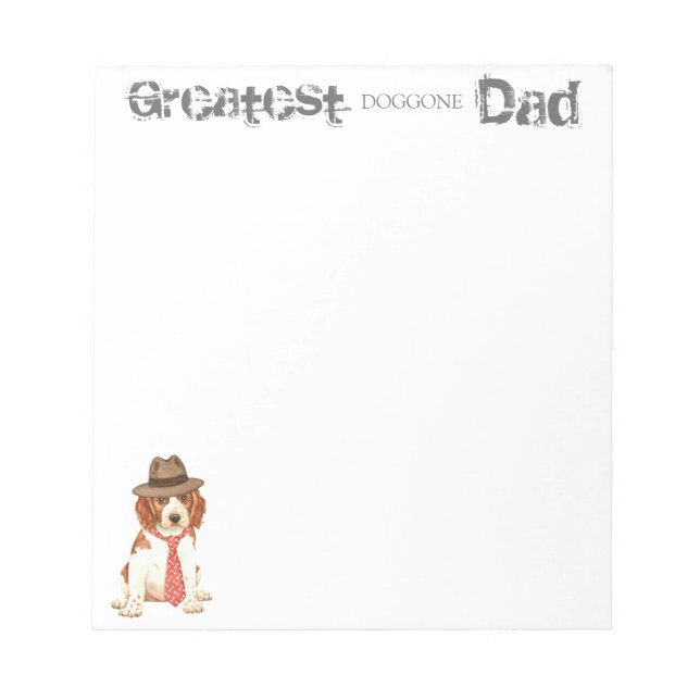 Welsh Springer Spaniel Vater Notizblock (Vorderseite)