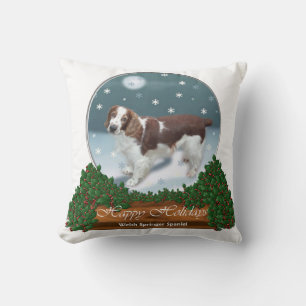 Welsh Springer Spaniel Weihnachten Kissen