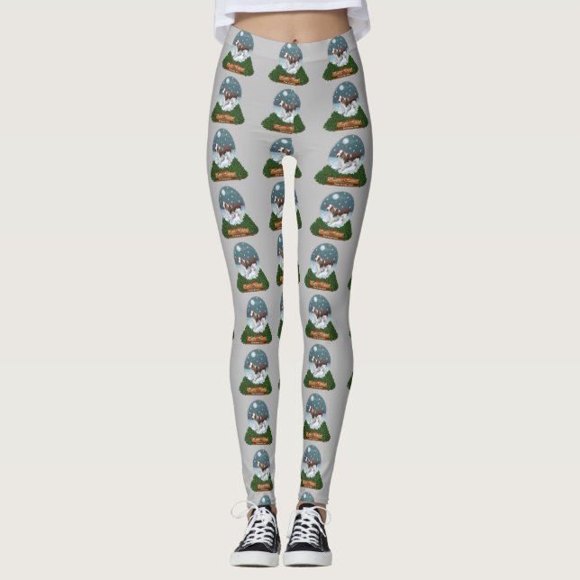 Welsh Springer Spaniel Weihnachten Leggings (Vorderseite)