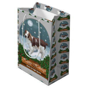Welsh Springer Spaniel Weihnachten Mittlere Geschenktüte