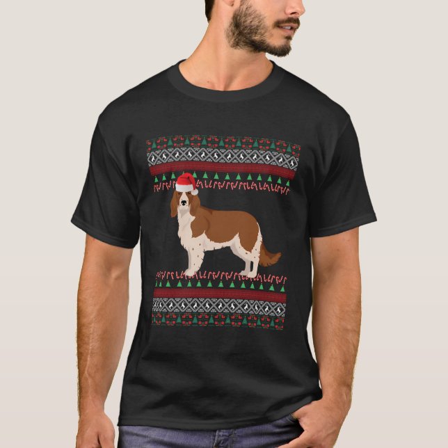 Welsh Springer Spaniel Weihnachten T-Shirt (Vorderseite)