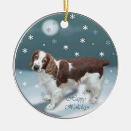 Welsh Springer Spaniel Weihnachtsgeschenke Keramikornament