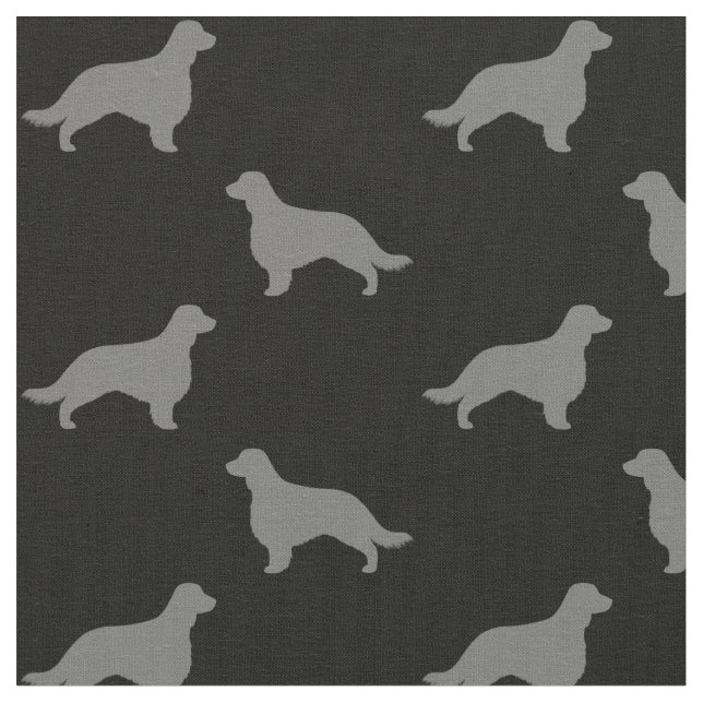 Welsh Springer Spanier Silhouetten mit Long Schwan Stoff (Nahaufnahme)