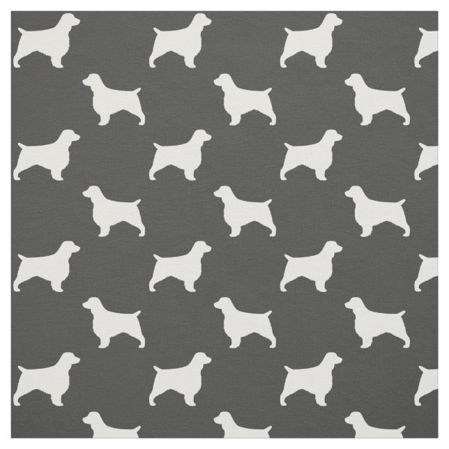 Welsh Springer Spanisch Silhouetten Muster Stoff (Muster)