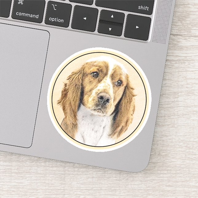 Welsh Springer Spanischmalerei - Original Dog Art Aufkleber (Detail)