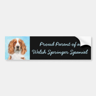 Welsh Springer Spanischmalerei - Original Dog Art Autoaufkleber