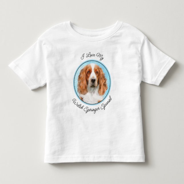 Welsh Springer Spanischmalerei - Original Dog Art Kleinkind T-shirt (Vorderseite)
