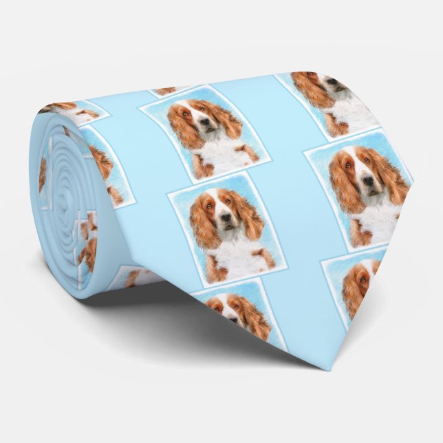 Welsh Springer Spanischmalerei - Original Dog Art Krawatte (Gerollt)
