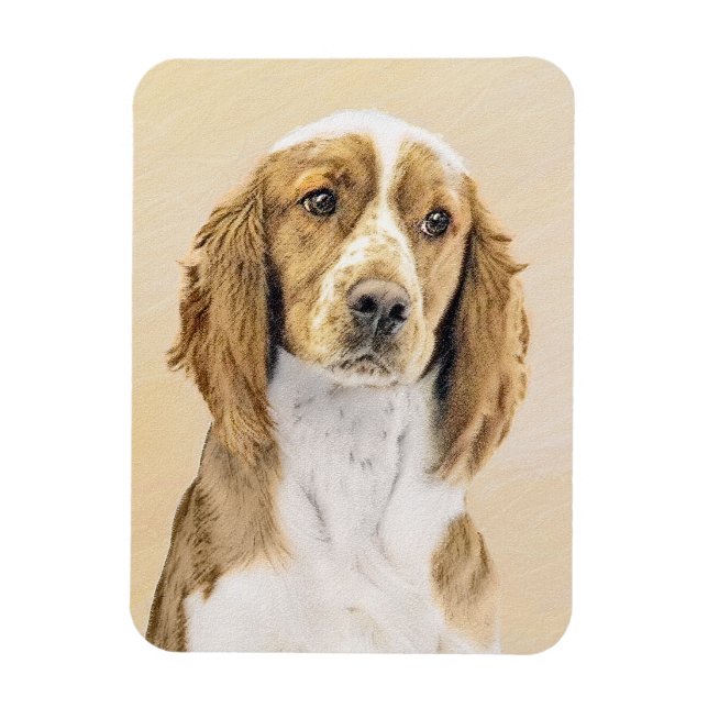 Welsh Springer Spanischmalerei - Original Dog Art Magnet (Vertikal)