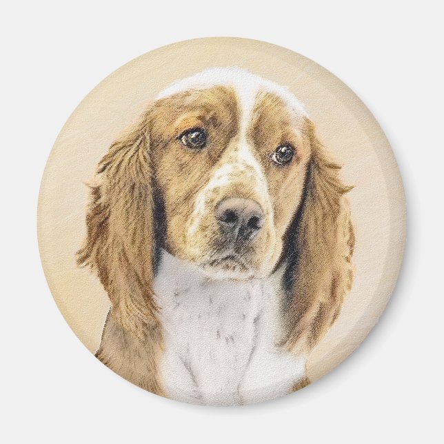 Welsh Springer Spanischmalerei - Original Dog Art Magnet (Vorne)