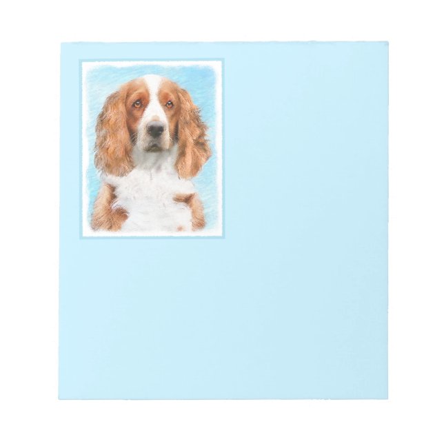 Welsh Springer Spanischmalerei - Original Dog Art Notizblock (Vorderseite)