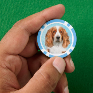 Welsh Springer Spanischmalerei - Original Dog Art Pokerchips