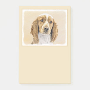 Welsh Springer Spanischmalerei - Original Dog Art Post-it Klebezettel