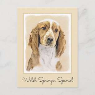 Welsh Springer Spanischmalerei - Original Dog Art Postkarte