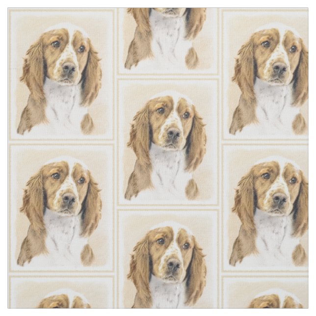 Welsh Springer Spanischmalerei - Original Dog Art Stoff (Muster)