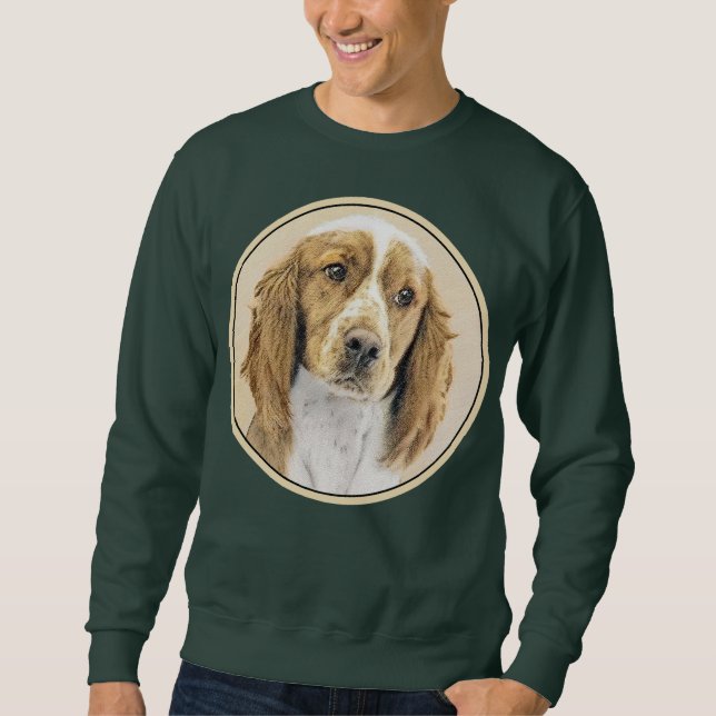 Welsh Springer Spanischmalerei - Original Dog Art Sweatshirt (Vorderseite)