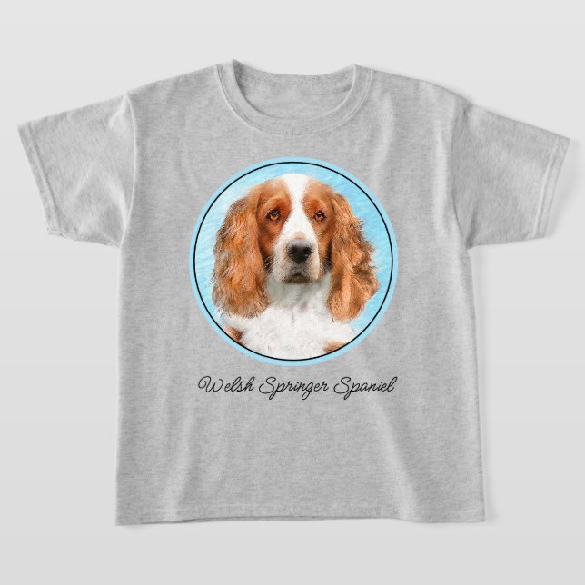 Welsh Springer Spanischmalerei - Original Dog Art T-Shirt (Ablage )