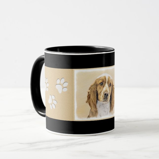 Welsh Springer Spanischmalerei - Original Dog Art Tasse (Vorderseite Links)