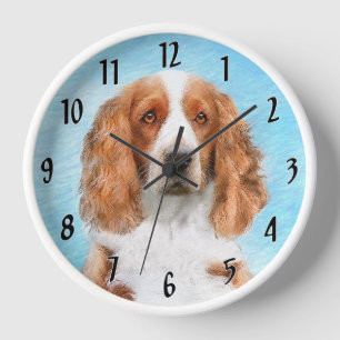 Welsh Springer Spanischmalerei - Original Dog Art Uhr