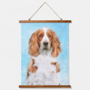 Welsh Springer Spanischmalerei - Original Dog Art Wandteppich Mit Holzrahmen