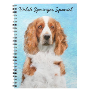 Welsh Springer Spanischmalerei - Original Hund Kun Notizblock
