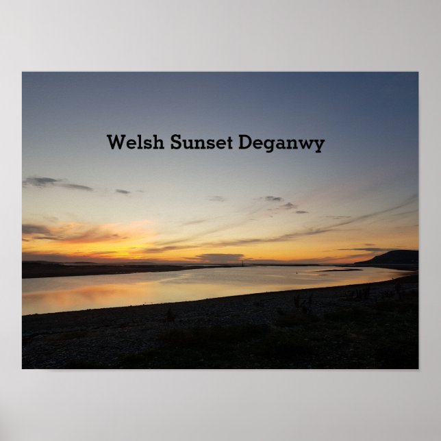 Welsh Sunset Deganwy Poster (Vorne)