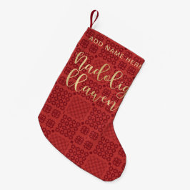 Welsh Tapestart Muster, Carthen Blanket Design Sma Kleiner Weihnachtsstrumpf