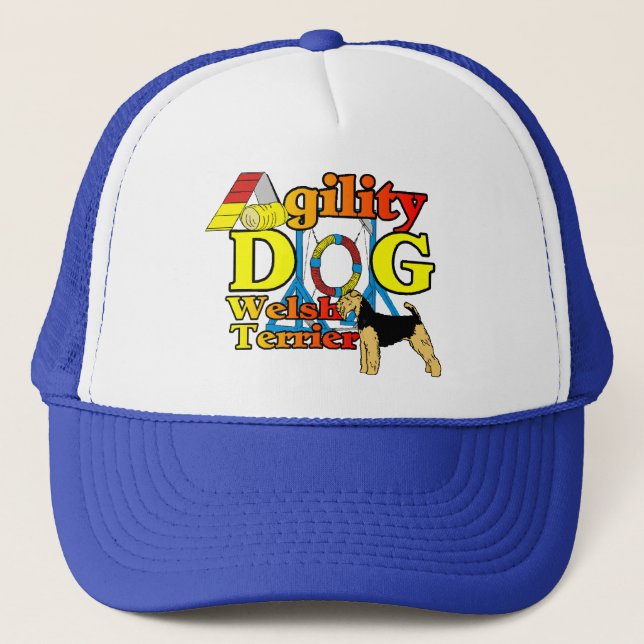 Welsh_Terrier_Agility Truckerkappe (Vorderseite)