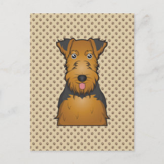 Welsh Terrier Cartoon Postkarte