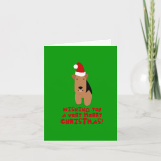 Welsh Terrier Christmas Card Feiertagskarte
