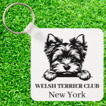 Welsh Terrier Custom Club Thema Schlüsselanhänger